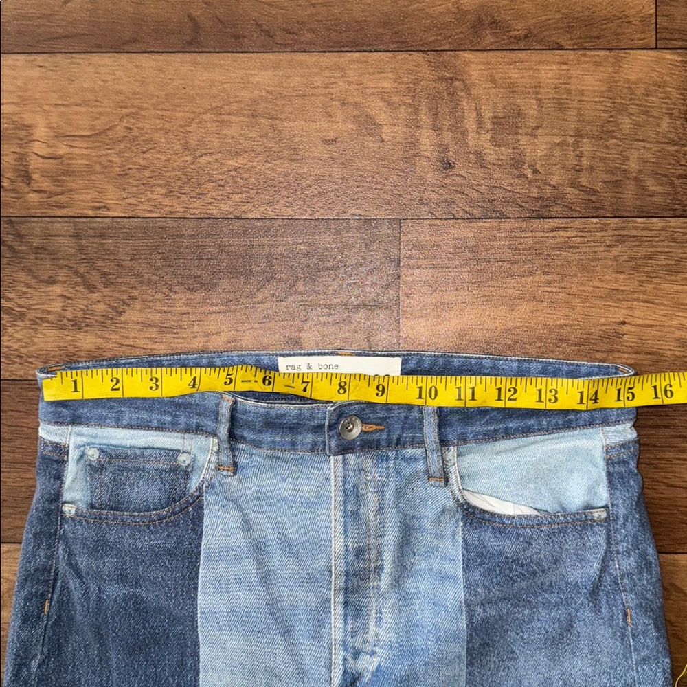 Rag & Bone Multi-Blue Patchwork Jeans - image 12